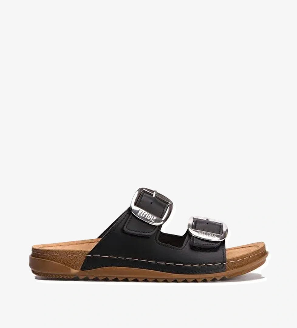 SIB213615 Kifidis-Natura Kadın Anatomik Deri Terlik 36-41 - Görsel 1