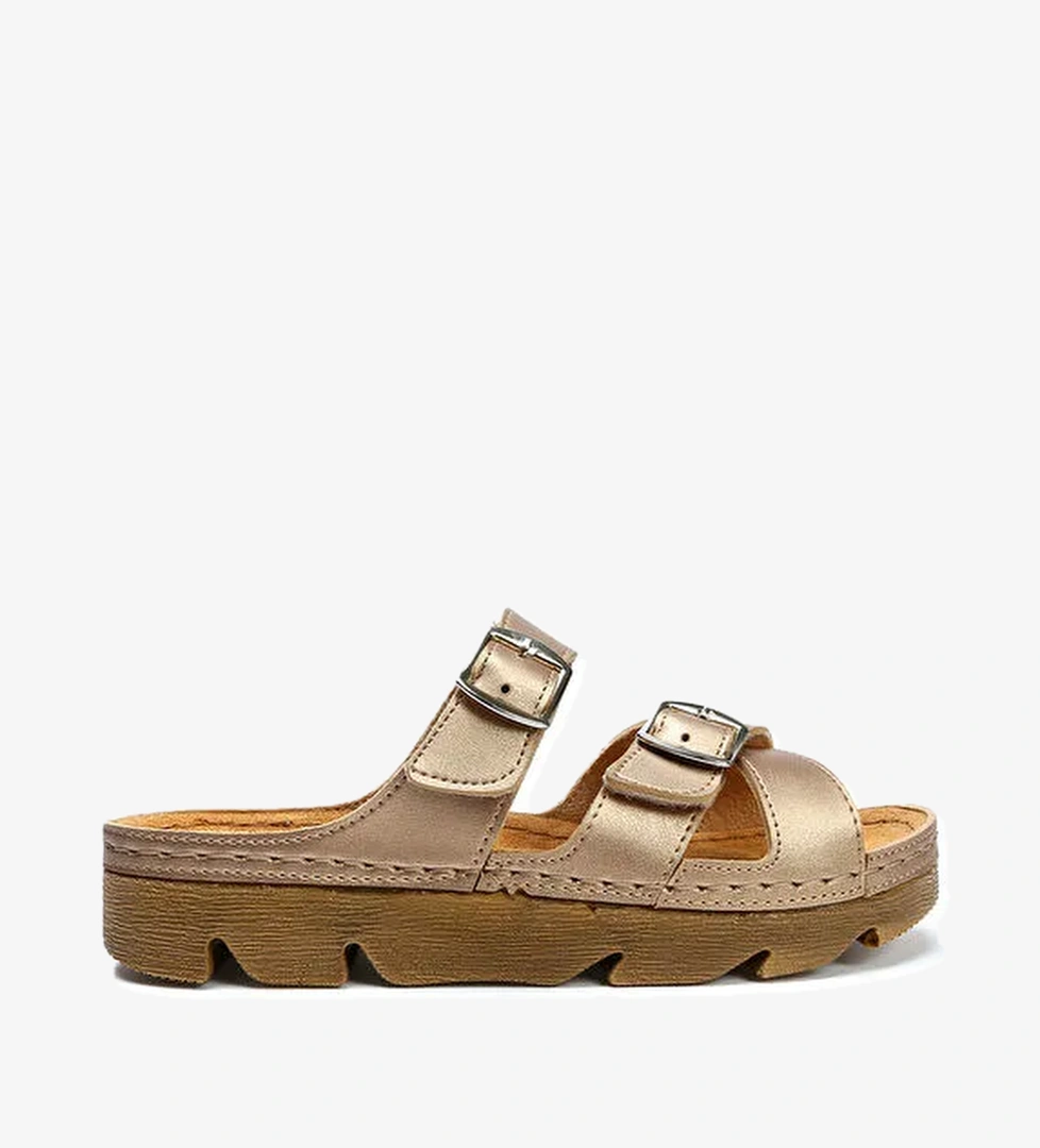 SIB220519 Kifidis-Natura Kadın Anatomik Deri Terlik 36-41 - Görsel 1