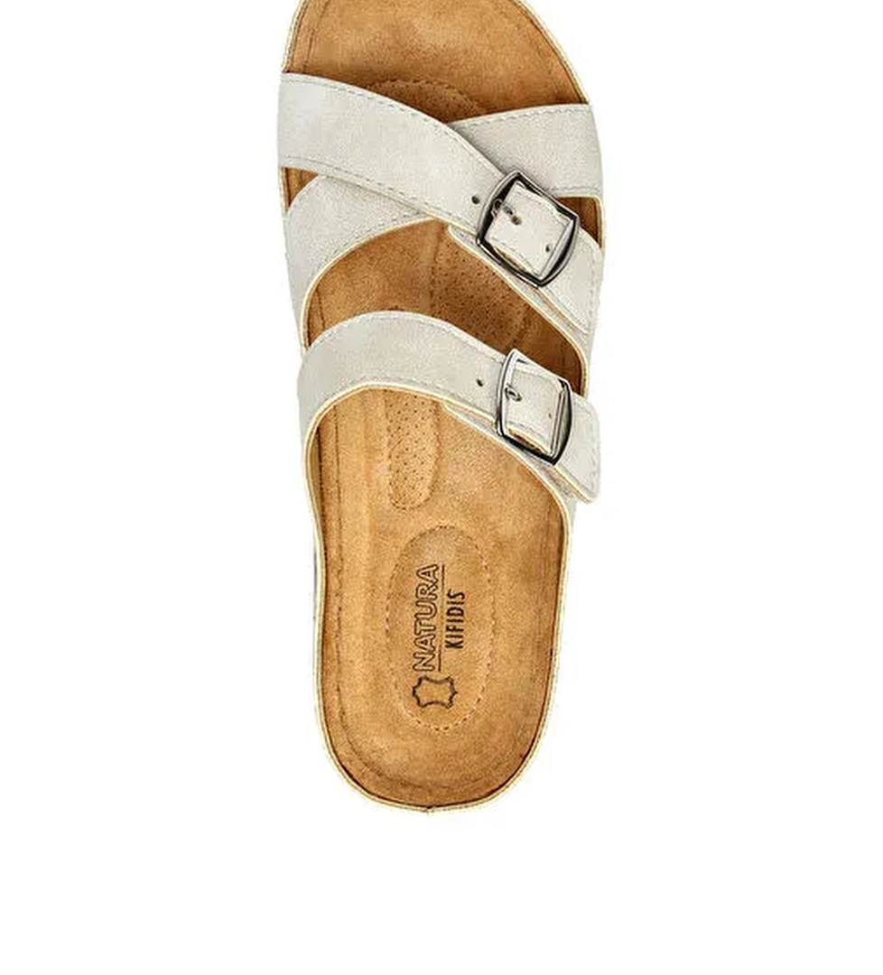 SIB220519 Kifidis-Natura Kadın Anatomik Deri Terlik 36-41 - Görsel 1