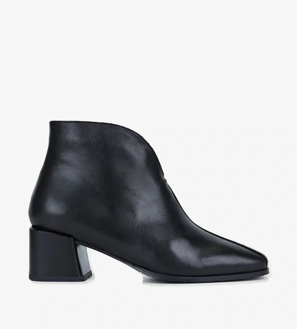 Tamer Tanca Kadın Hakiki Deri Siyah Deri Casual Bot - Görsel 1