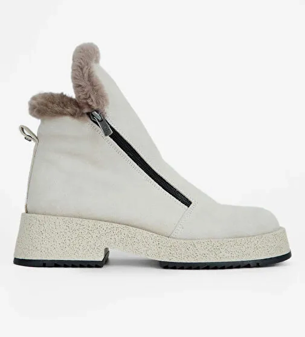 Tamer Tanca Kadın Hakiki Deri Taş Süet Casual Bot - Görsel 1