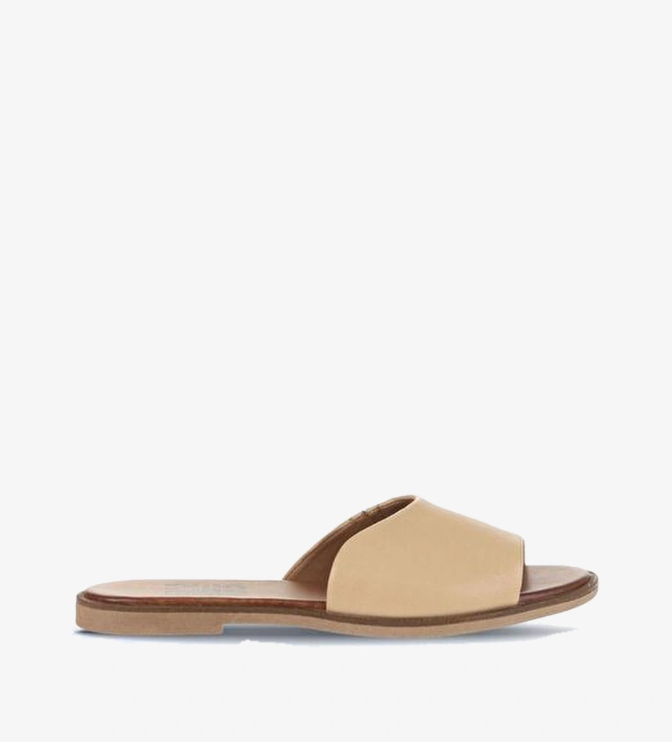 Bueno Shoes Bej Deri Kadın Düz Terlik 01wa5701