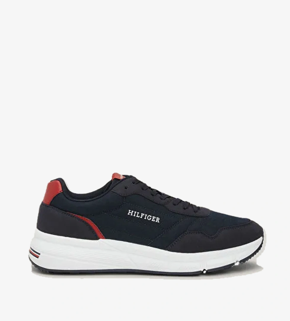 Tommy Hilfiger Lacivert-Kırmızı Erkek Sneaker FASTON MIX ESS - Görsel 1