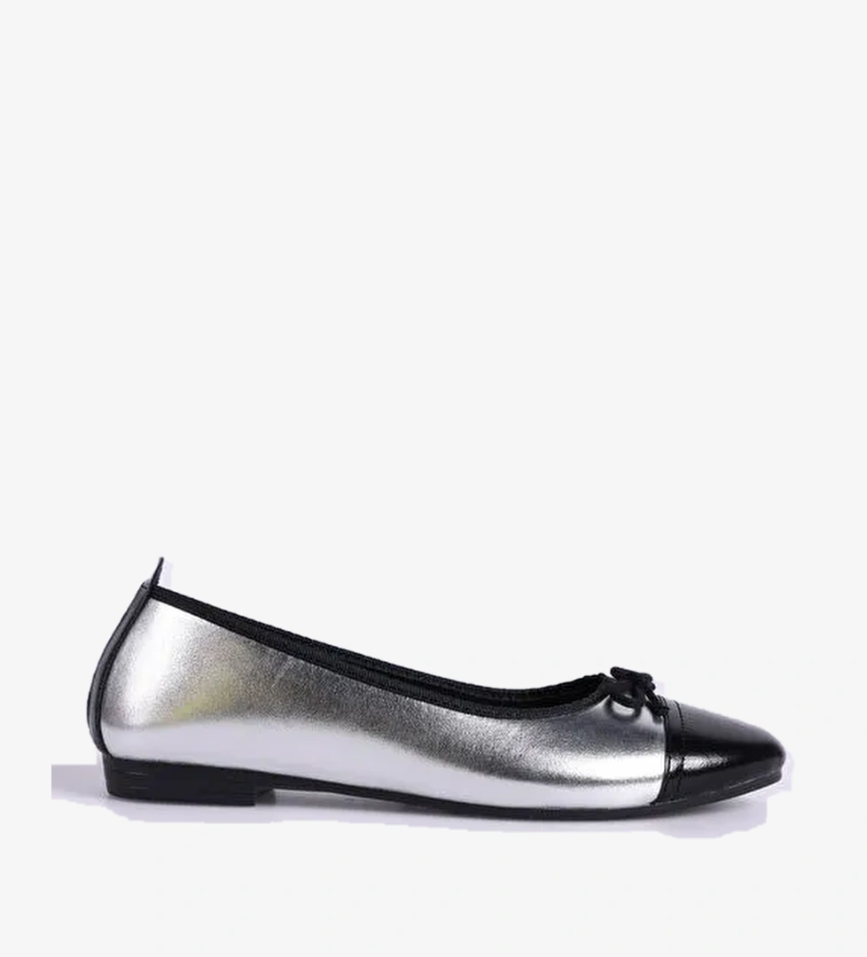 Fabrika Gümüş-Siyah Kadın Babet JULES - Görsel 1