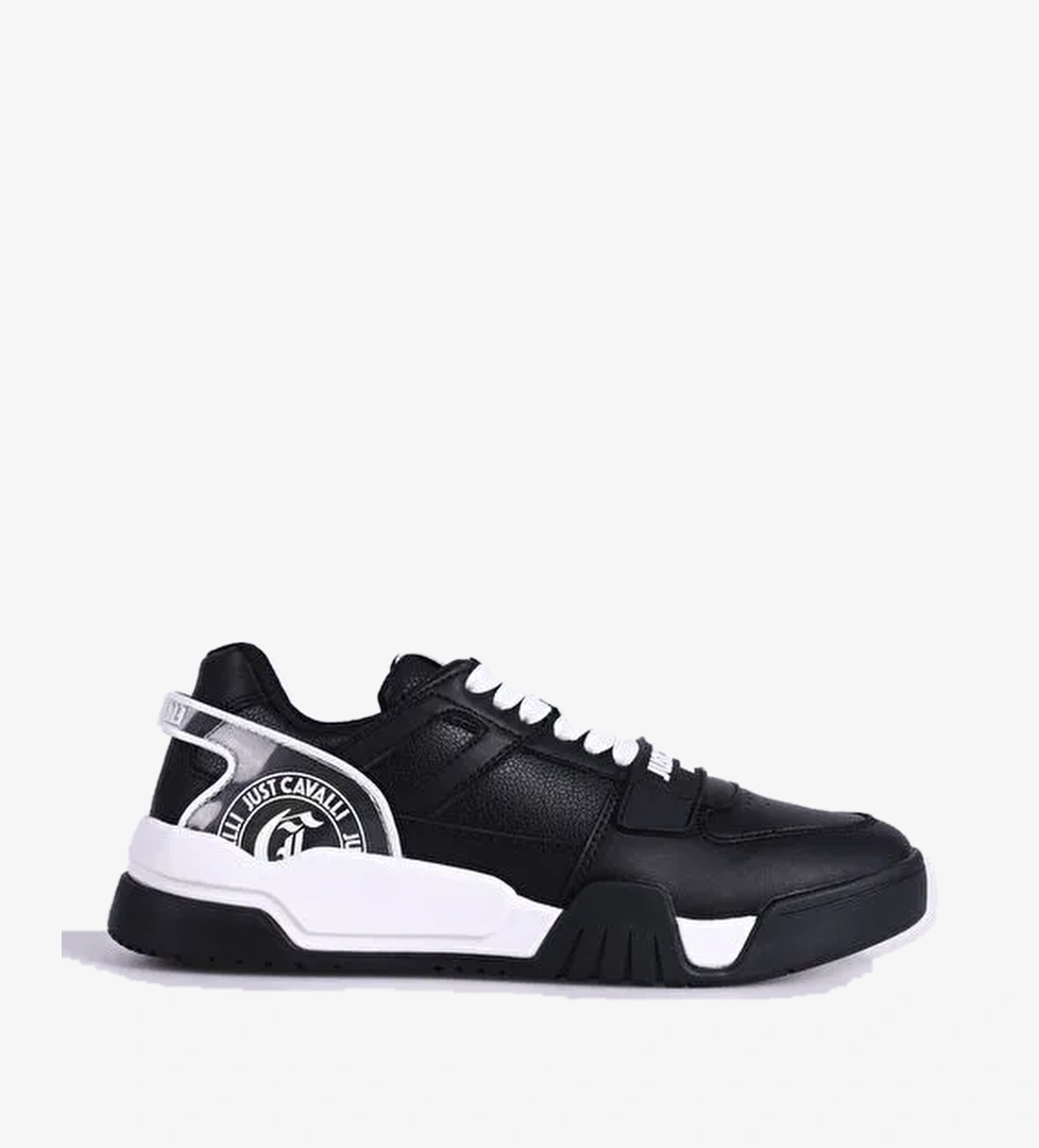 Just Cavalli Siyah-Beyaz Erkek Deri Sneaker FONDO STYLE DIS. 3 - Görsel 1