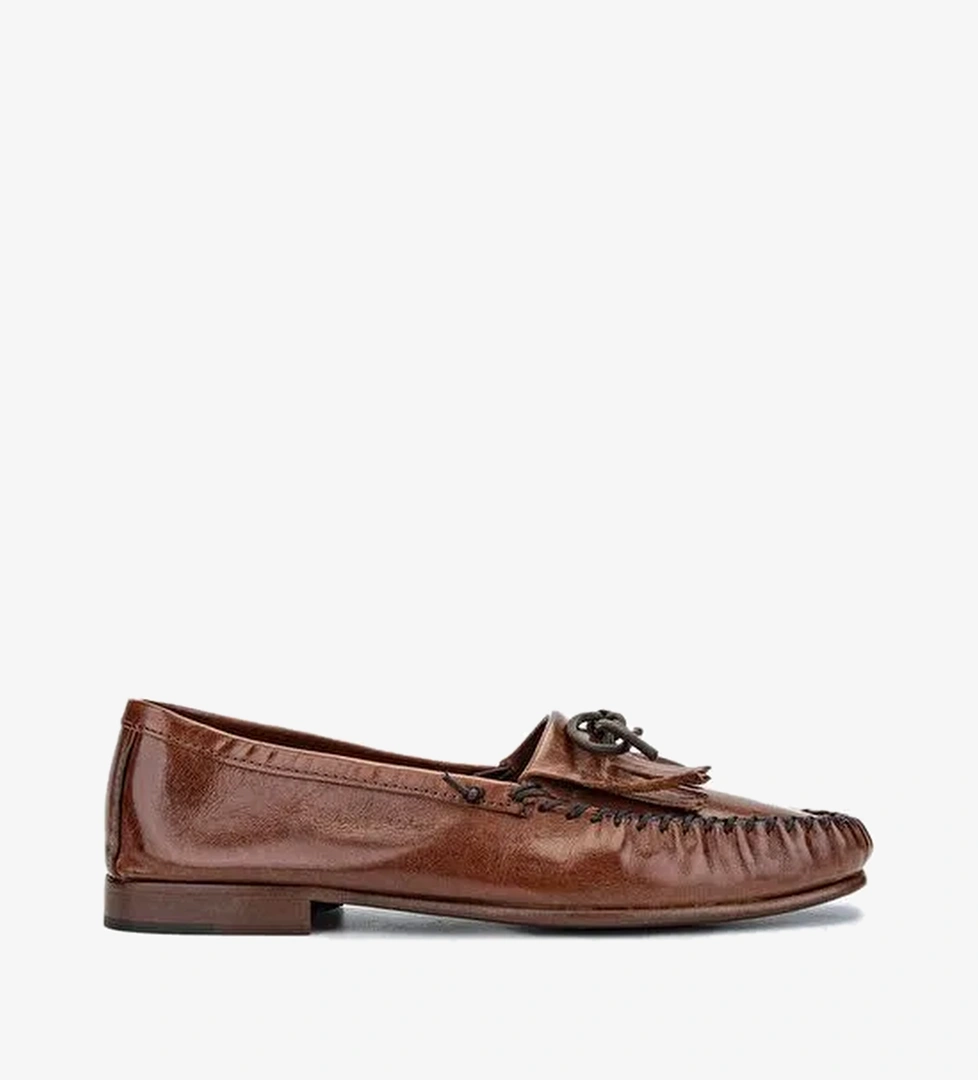 Valmenti Danielle Erkek Kahverengi Hakiki Deri Loafer Ayakkabı - Görsel 1