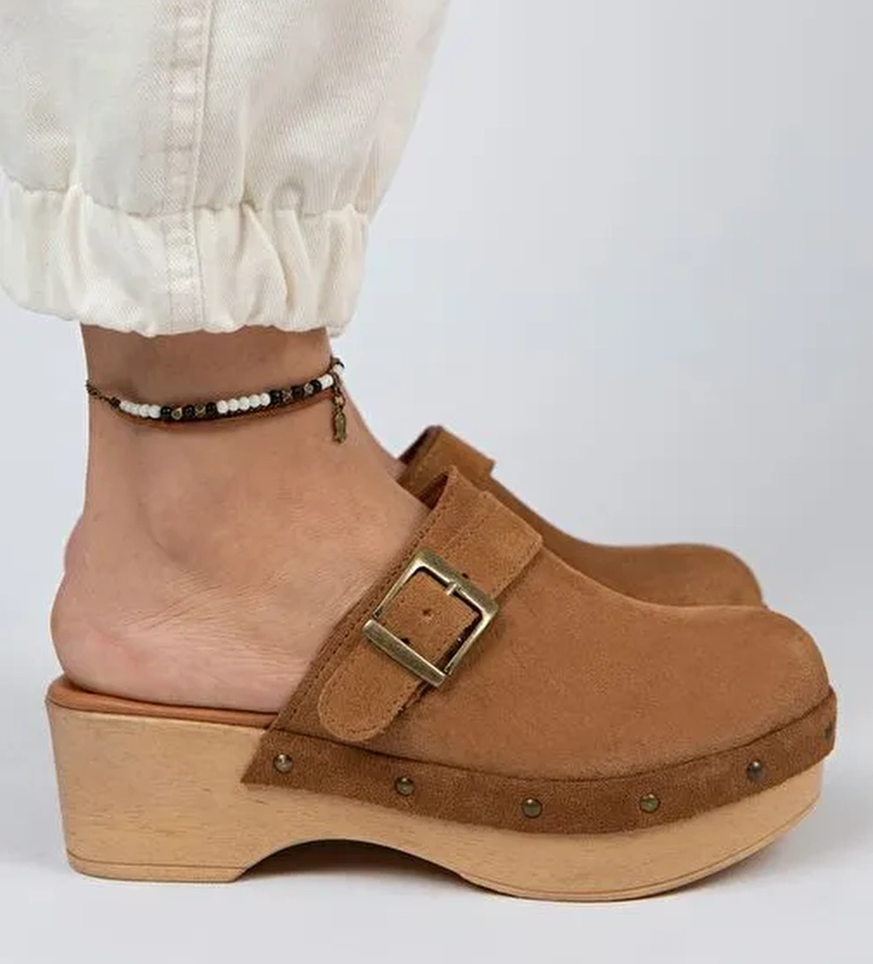 Manijero Taba Kadın Süet Terlik MNJ.024.03 - Görsel 1