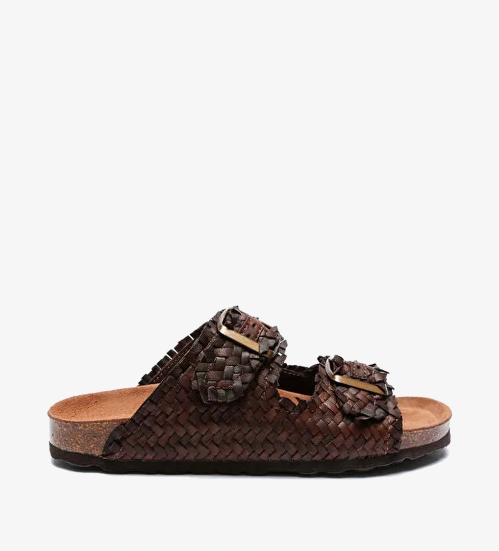 14128 Ch-Kifidis Soft Step Kadın Çift Bantlı Örme Mantar Terlik 36-41
