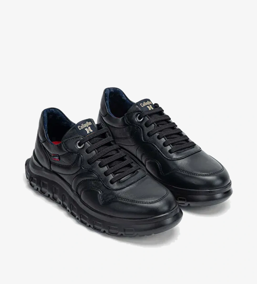 CALLAGHAN Erkek Hakiki Deri Siyah Deri Sneakers & Spor Ayakkabı - Görsel 1