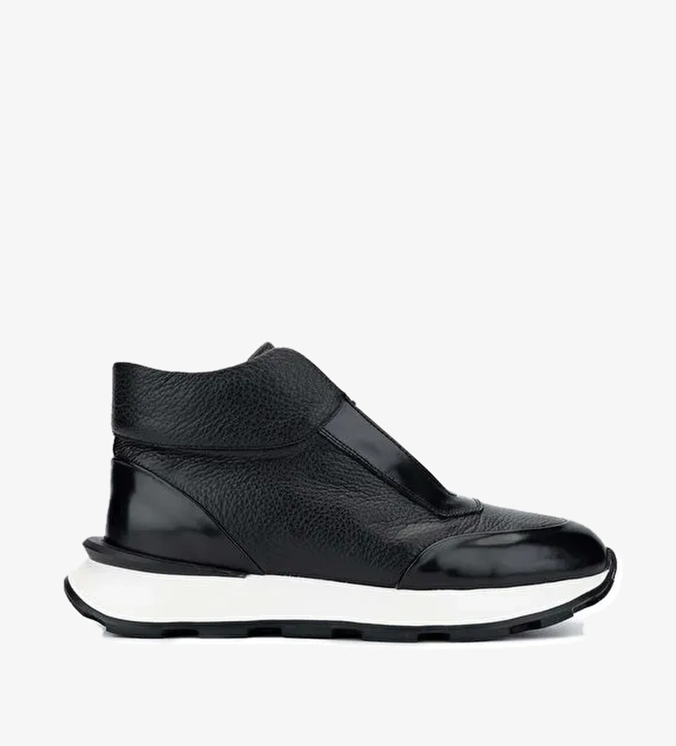 Tamer Tanca Erkek Hakiki Deri Siyah Bot Ayakkabı - Görsel 1