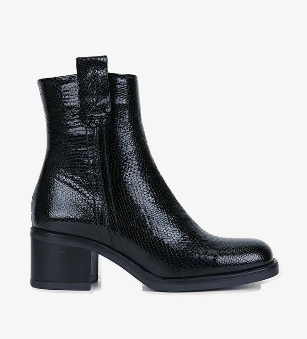 Tamer Tanca Kadın Hakiki Deri Siyah Casual Bot - Görsel 1