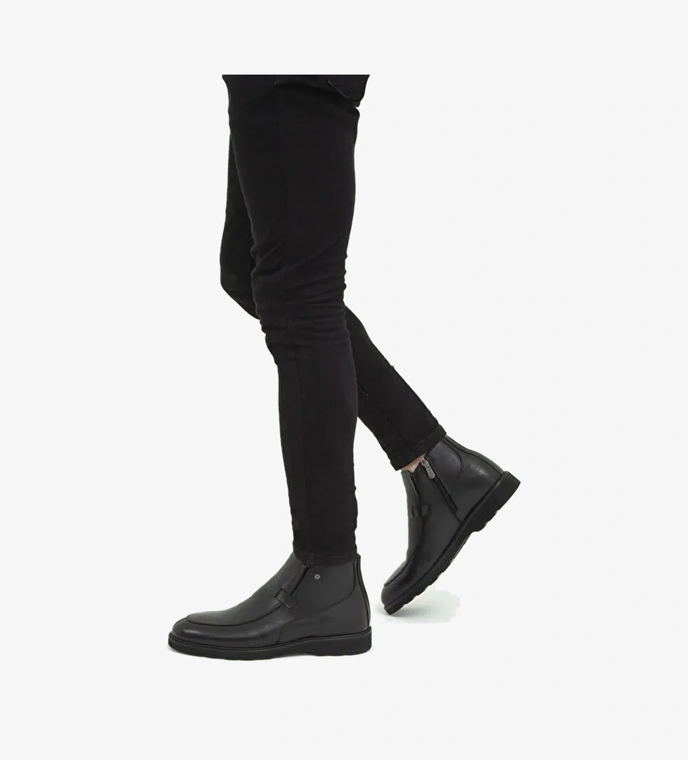 Tamer Tanca Siyah Erkek Deri Klasik Ayakkabı 183 25261 ERK BOT SK22/23 - Görsel 1