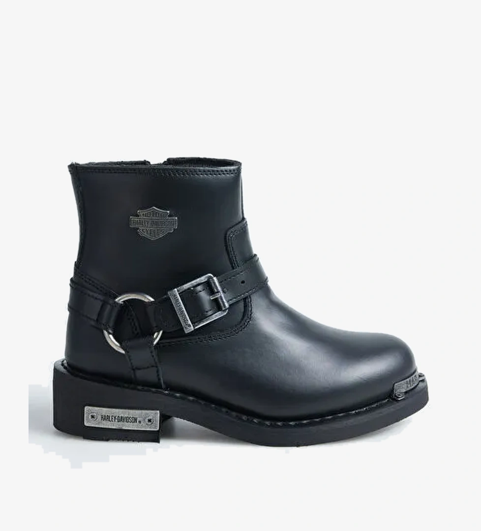 Harley Davidson Siyah Kadın Deri Bot 025Z100641 - Görsel 1