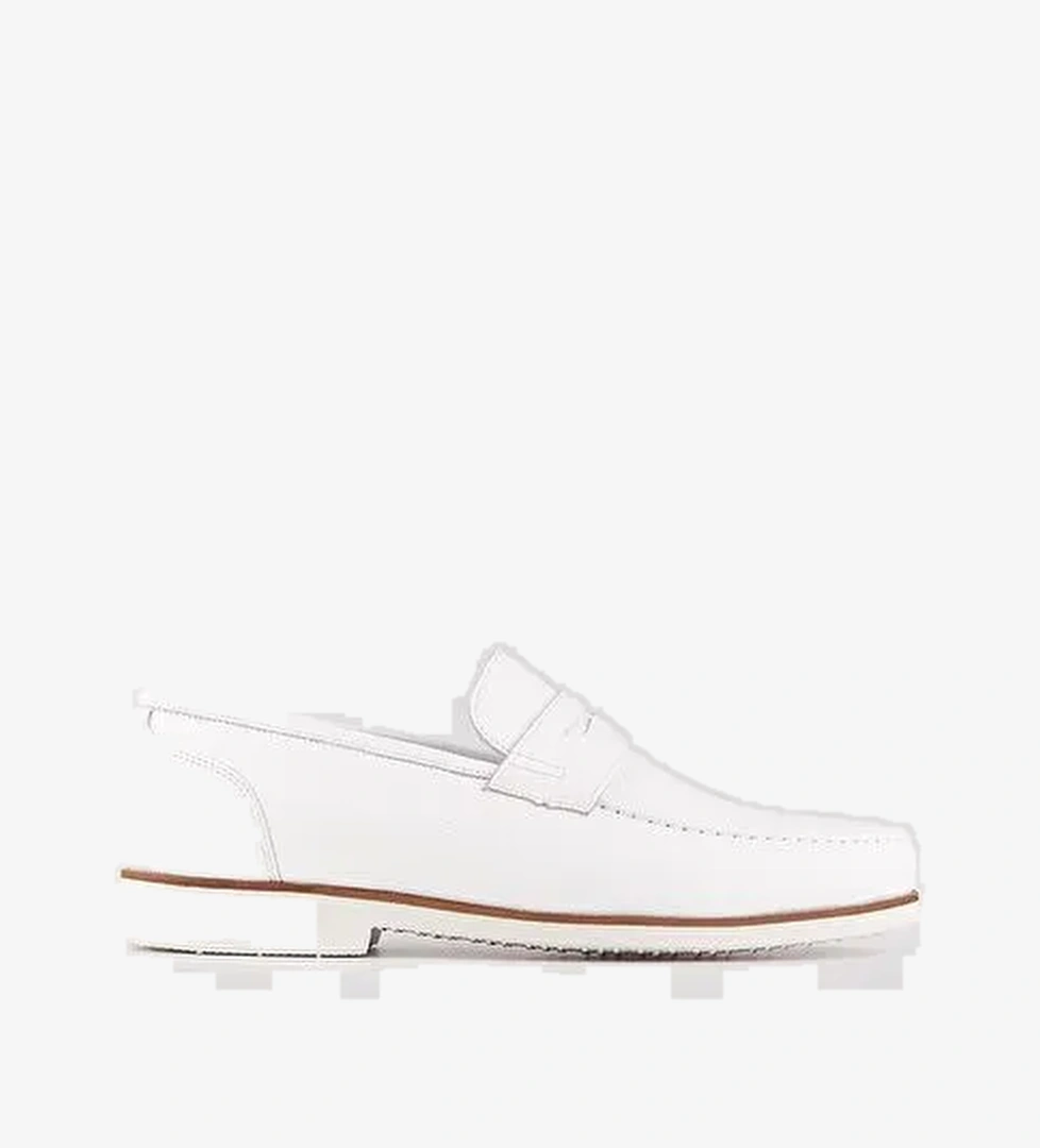 Hakiki Deri Beyaz Erkek Klasik Günlük Ayakkabı - Görsel 1