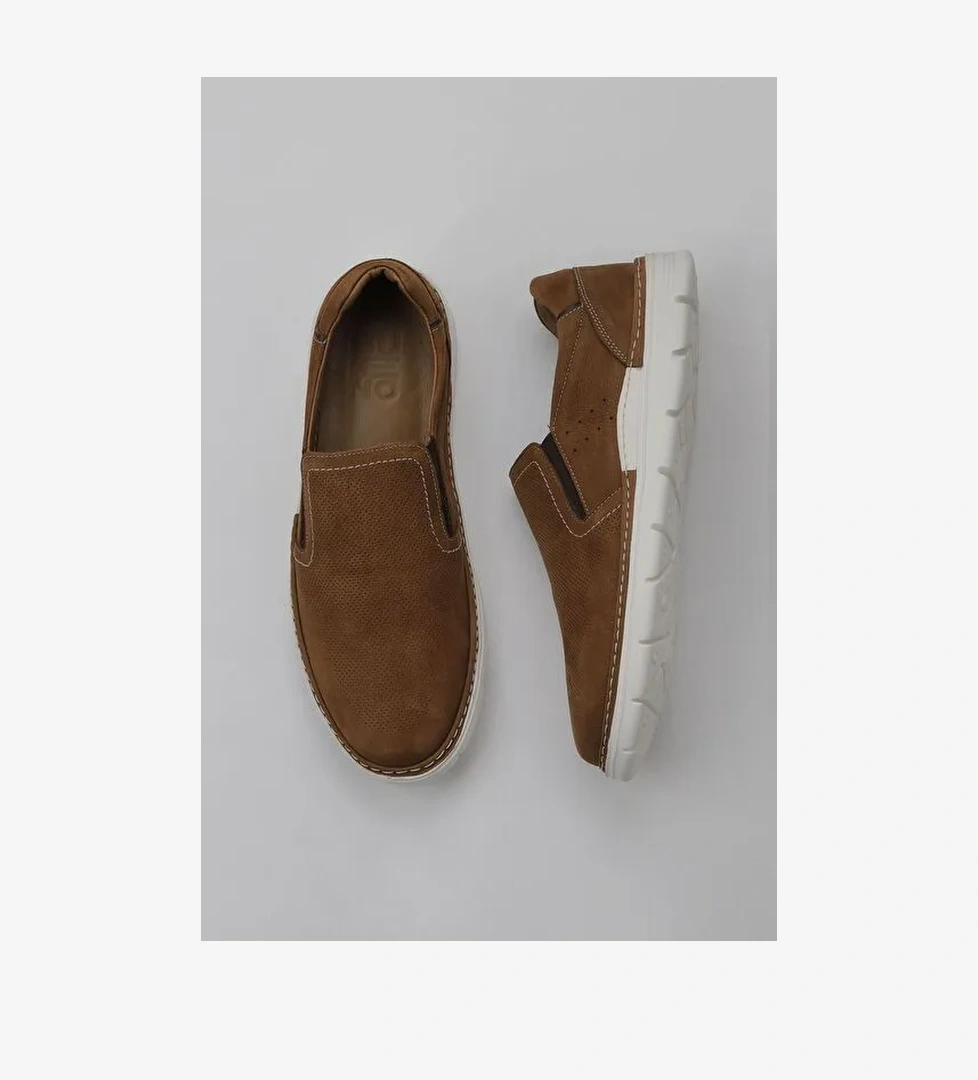 Bueno Shoes Taba Dante Baskılı Deri Erkek Loafer 07m1738e197 - Görsel 1