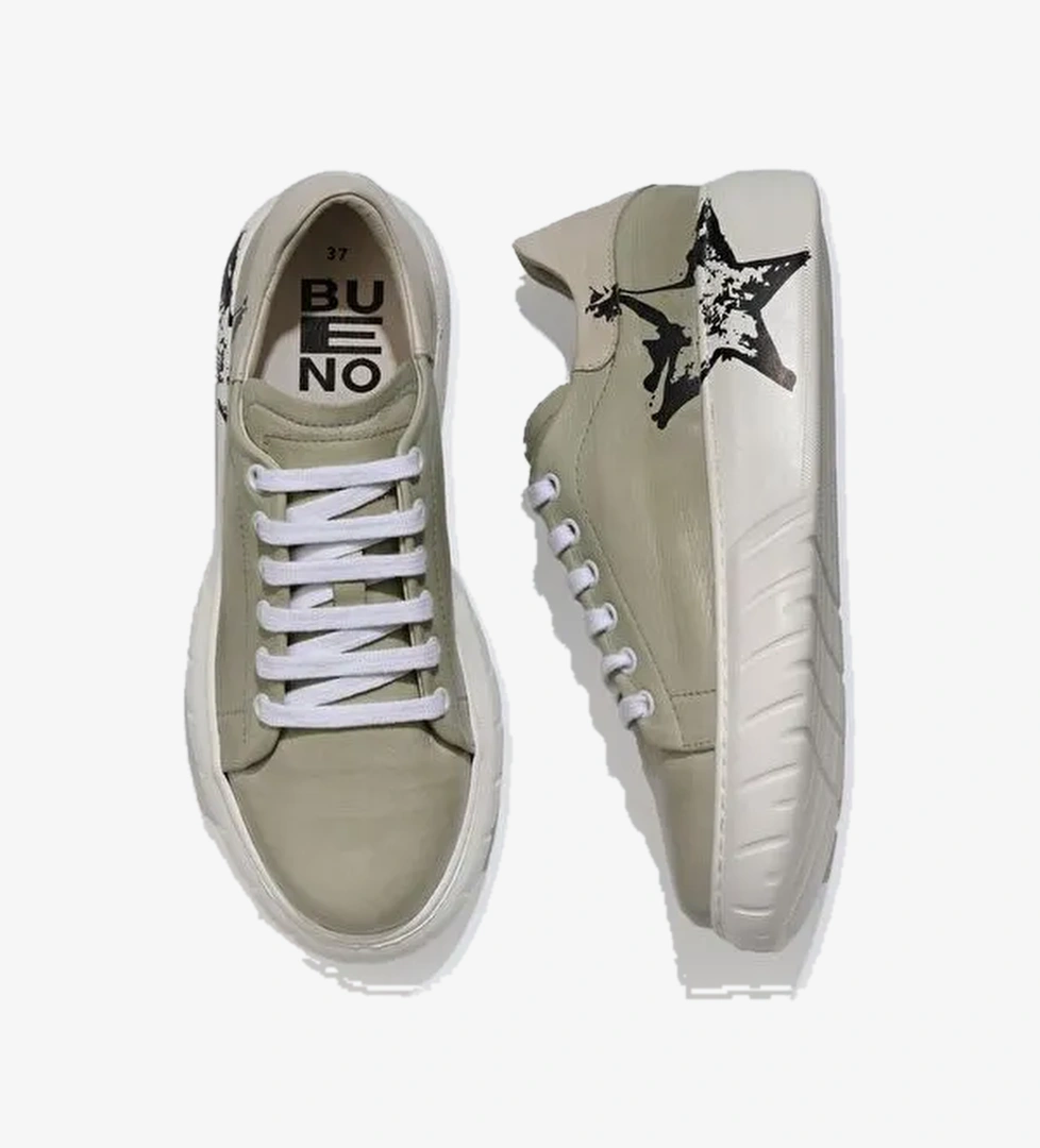 Bueno Shoes Vizon Deri Kadın Spor Ayakkabı 01wr4802 - Görsel 1