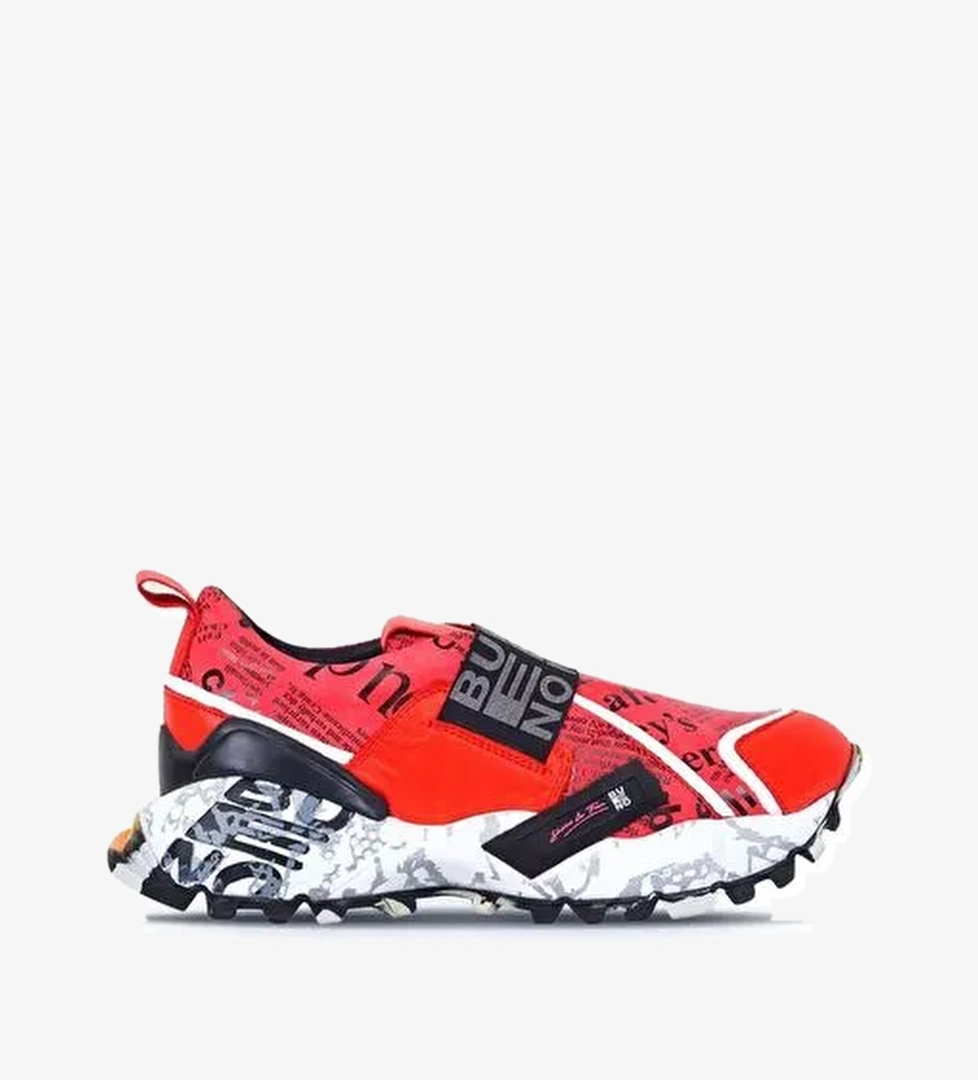 Bueno Shoes Kırmızı Deri Kadın Spor Ayakkabı 01wr2109 - Görsel 1