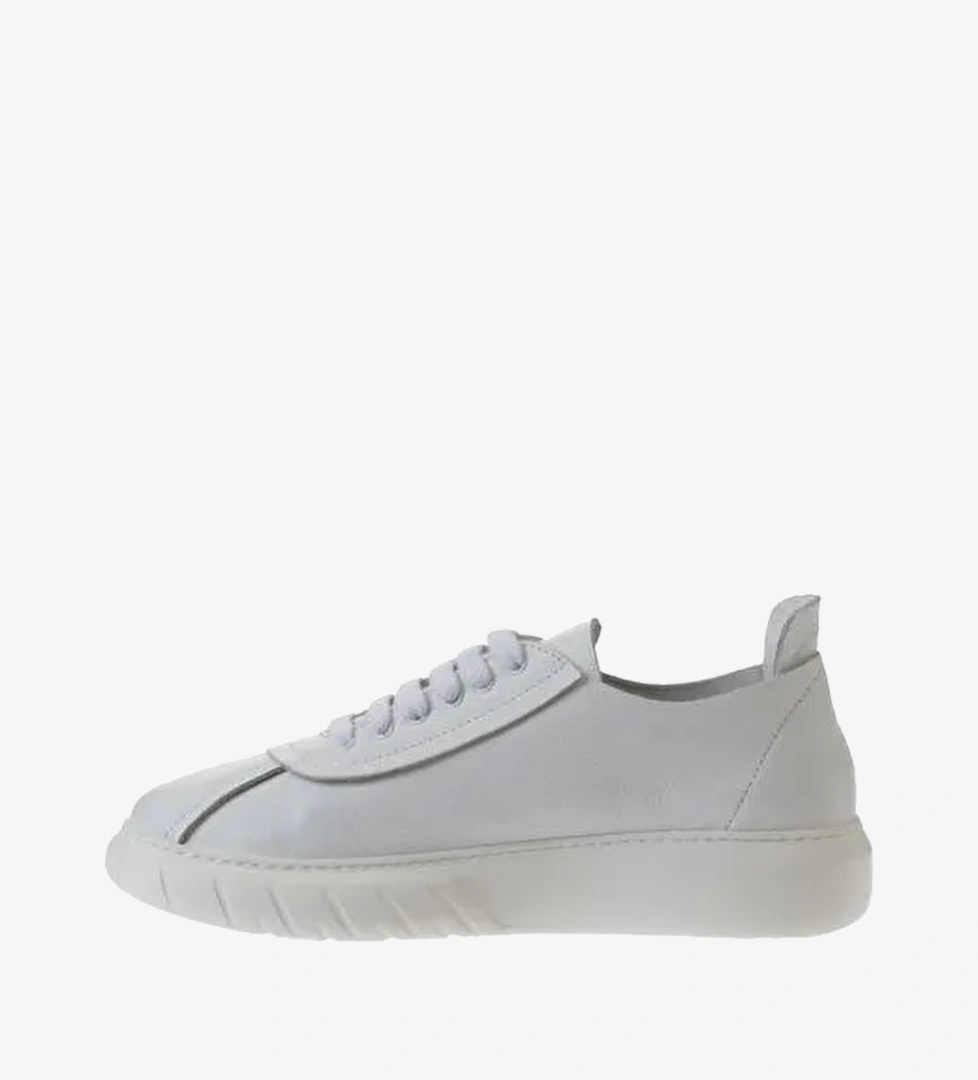 Bueno Shoes Beyaz Flotter Deri Erkek Spor Ayakkabı 01mq4904