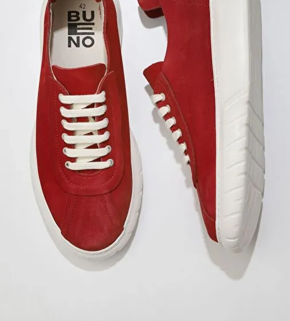 Bueno Shoes Kırmızı Nubuk Erkek Spor Ayakkabı 01mq4904 - Görsel 1