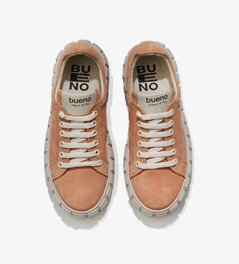 Bueno Shoes Turuncu Süet Kadın Dolgu Topuklu Spor Ayakkabı 01wt3401 - Görsel 1