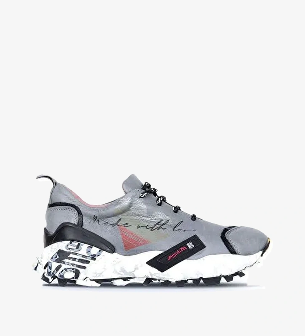 Bueno Shoes Gri Deri Kadın Spor Ayakkabı 01wr2106 - Görsel 1