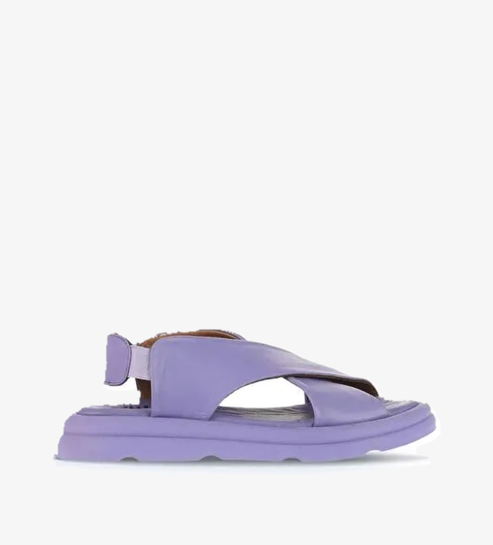 Bueno Shoes Lila Deri Kadın Düz Sandalet 01wa2603 - Görsel 1
