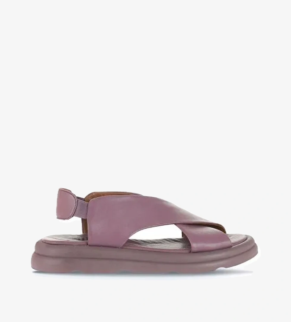 Bueno Shoes Mor Deri Kadın Düz Sandalet 01wa2603 - Görsel 1