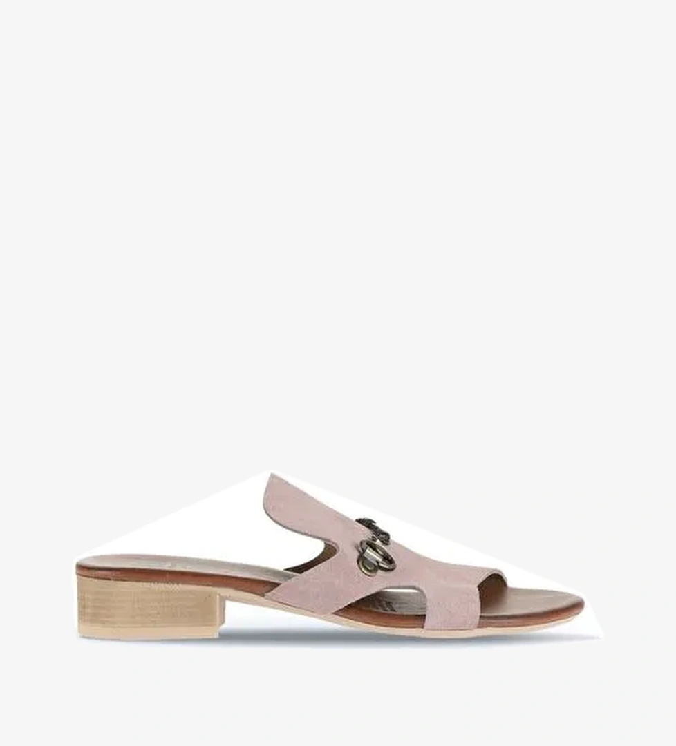 Bueno Shoes Pudra Alf Süet Kadın Topuklu Terlik 01wa7304 - Görsel 1