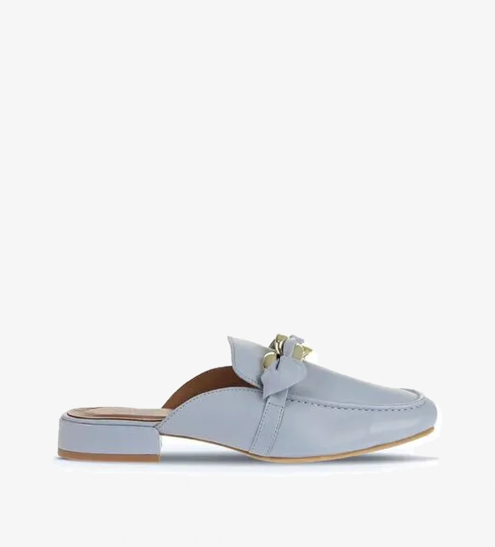 Bueno Shoes Mavi Açık Deri Kadın Topuklu Terlik 01wa6500 - Görsel 1