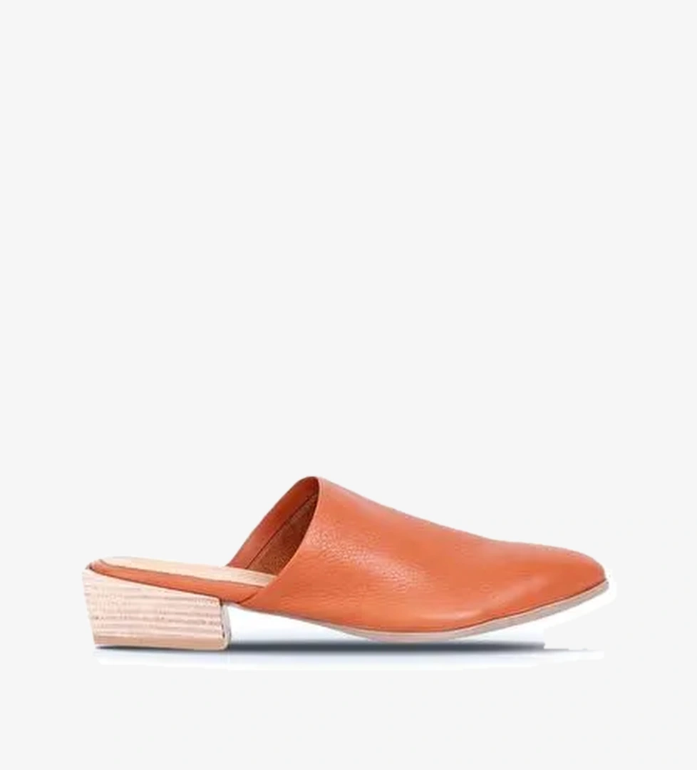 Bueno Shoes Taba Deri Kadın Topuklu Terlik 01wq2603 - Görsel 1