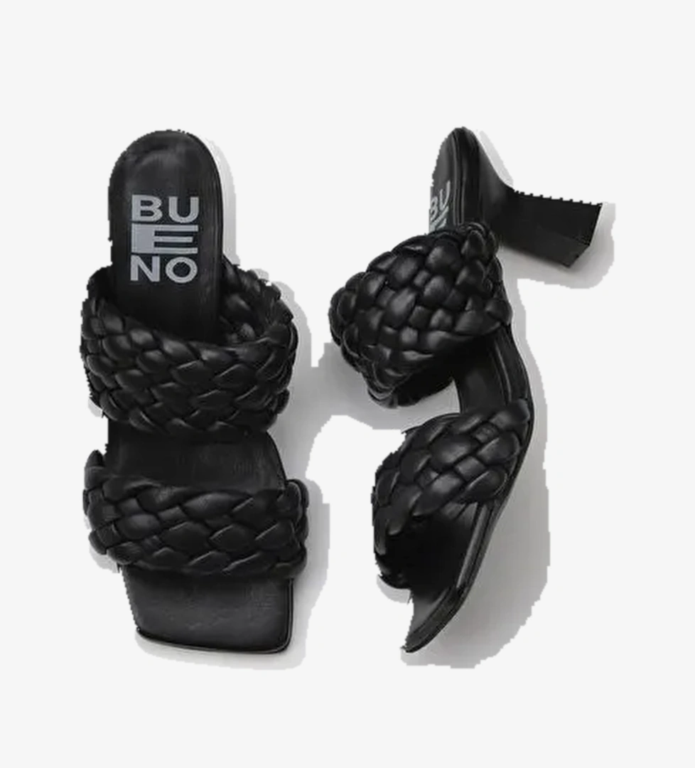 Bueno Shoes Siyah Deri Kadın Topuklu Terlik 01wy6804 - Görsel 1