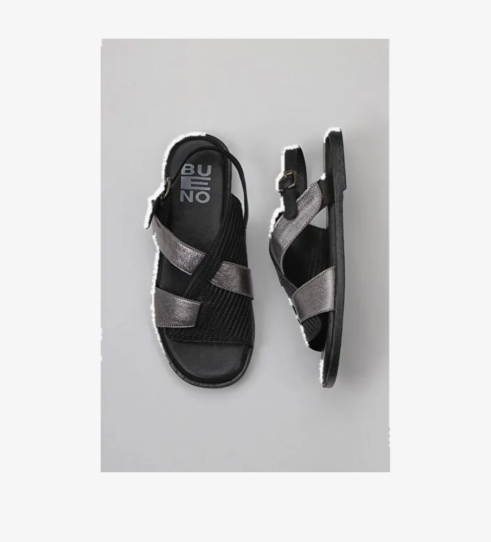 Bueno Shoes Siyah Multi Deri Kadın Sandalet 01wy2012 - Görsel 1