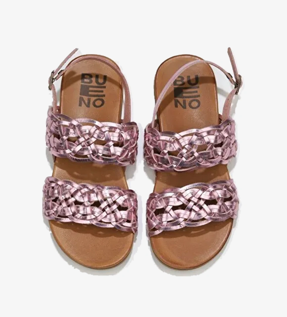 Bueno Shoes Pudra Parlak Deri Kadın Sandalet 01wu4252 - Görsel 1