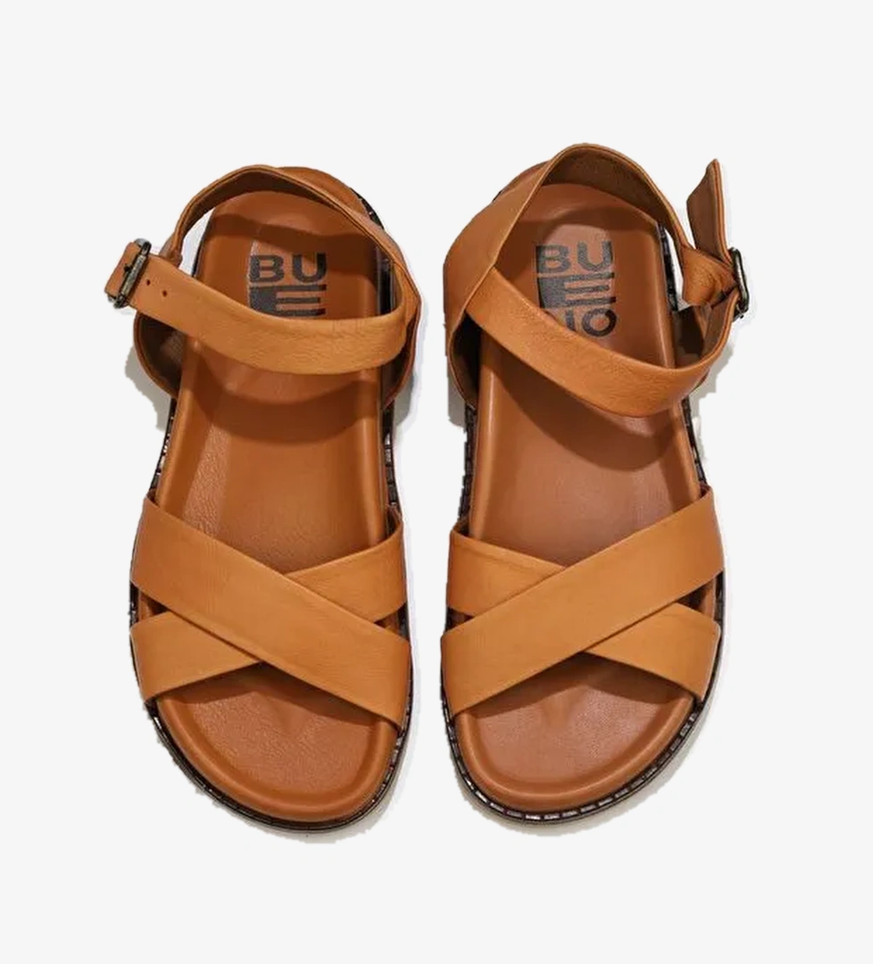Bueno Shoes Taba Deri Kadın Sandalet 01wu5830 - Görsel 1