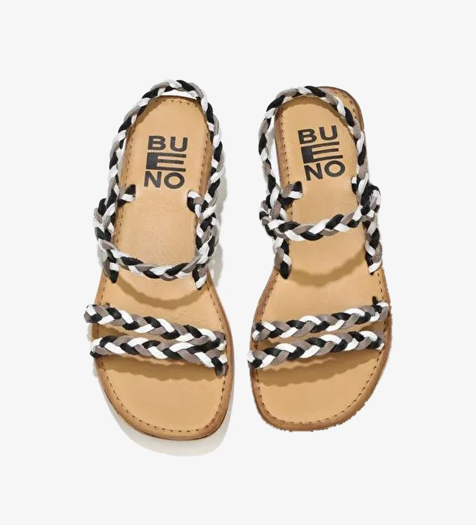 Bueno Shoes Siyah Multi Deri Kadın Sandalet 01wu3417 - Görsel 1