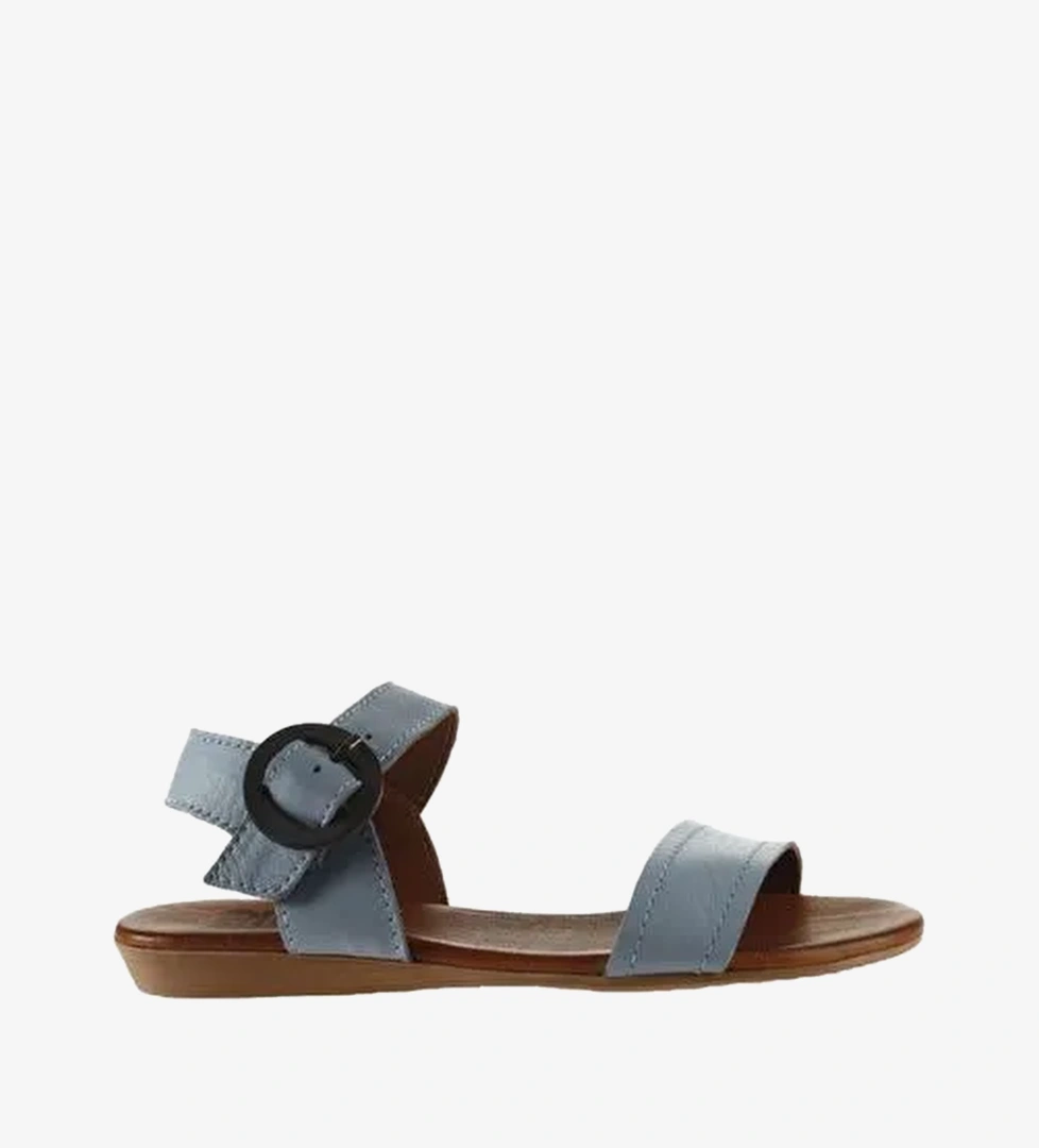 Bueno Shoes Mavi Deri Kadın Sandalet 01wu7417