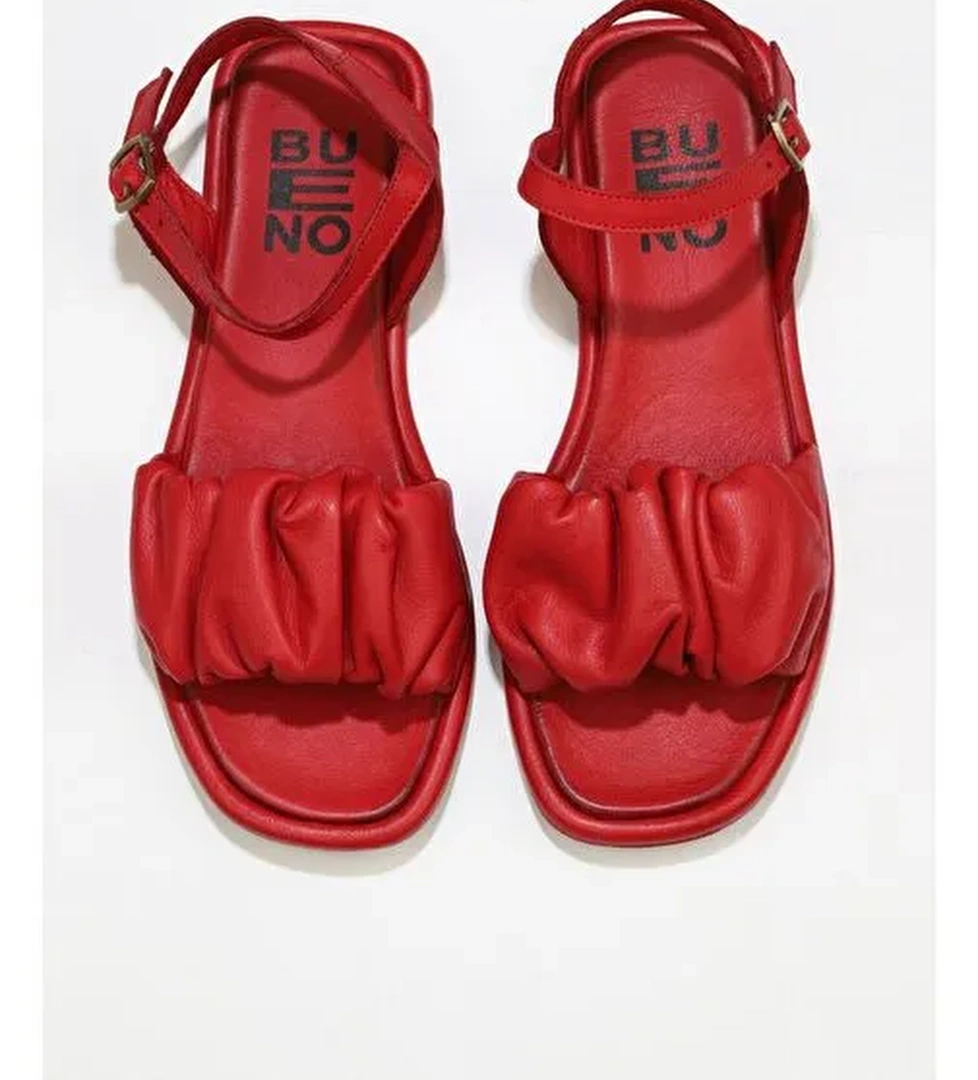 Bueno Shoes Kırmızı Deri Kadın Sandalet 01wu4121 - Görsel 1