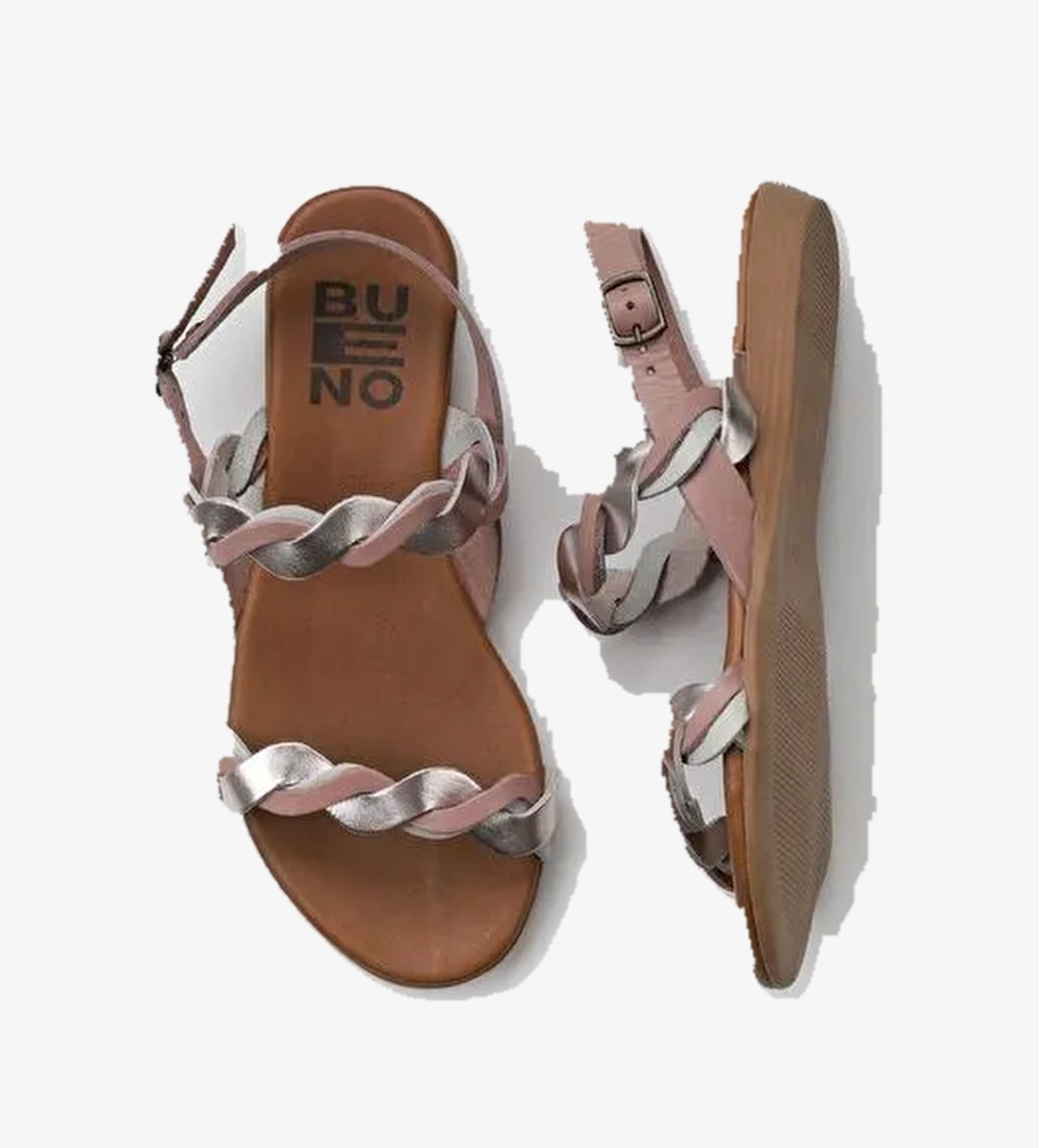 Bueno Shoes Pudra Multi Deri Kadın Sandalet 01wu7472 - Görsel 1