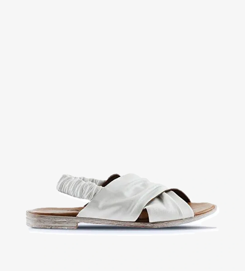 Bueno Shoes Beyaz Deri Kadın Sandalet 01wu3005 - Görsel 1
