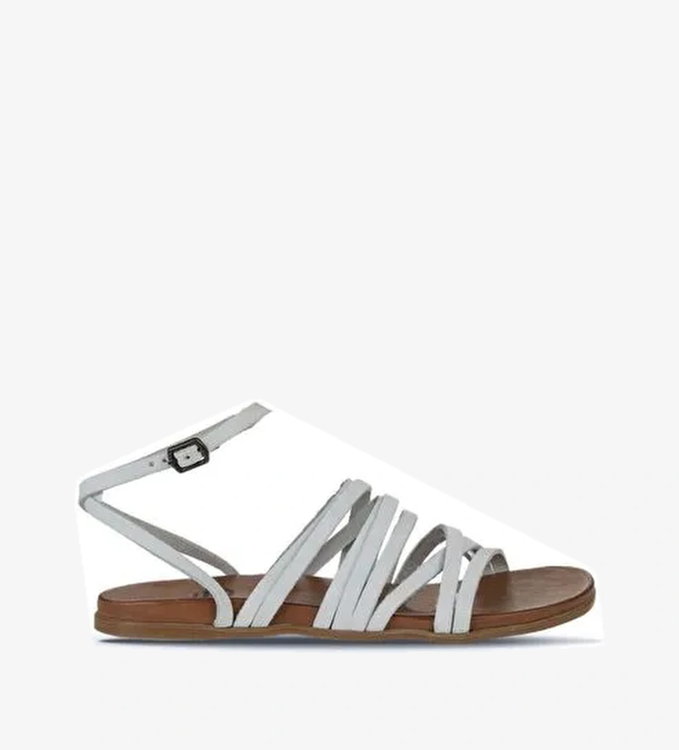 Bueno Shoes Beyaz Nubuk Kadın Sandalet 01wu4202 - Görsel 1