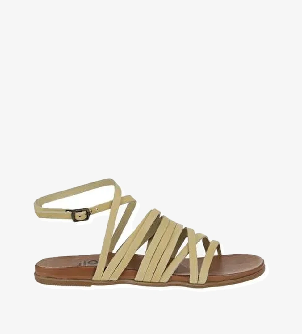 Bueno Shoes Sarı Nubuk Kadın Sandalet 01wu4202 - Görsel 1