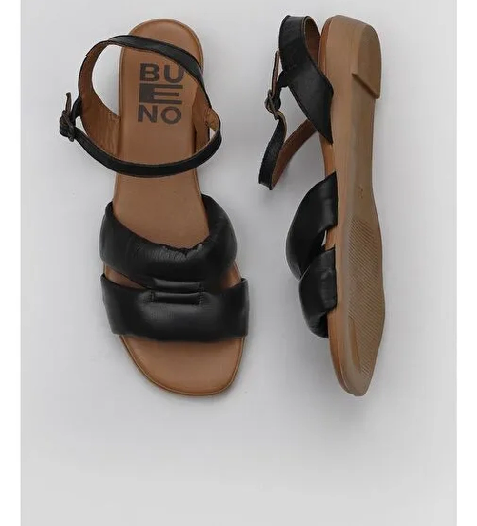 Bueno Shoes Siyah Khv-bej Deri Kadın Sandalet 01ws6010 - Görsel 1