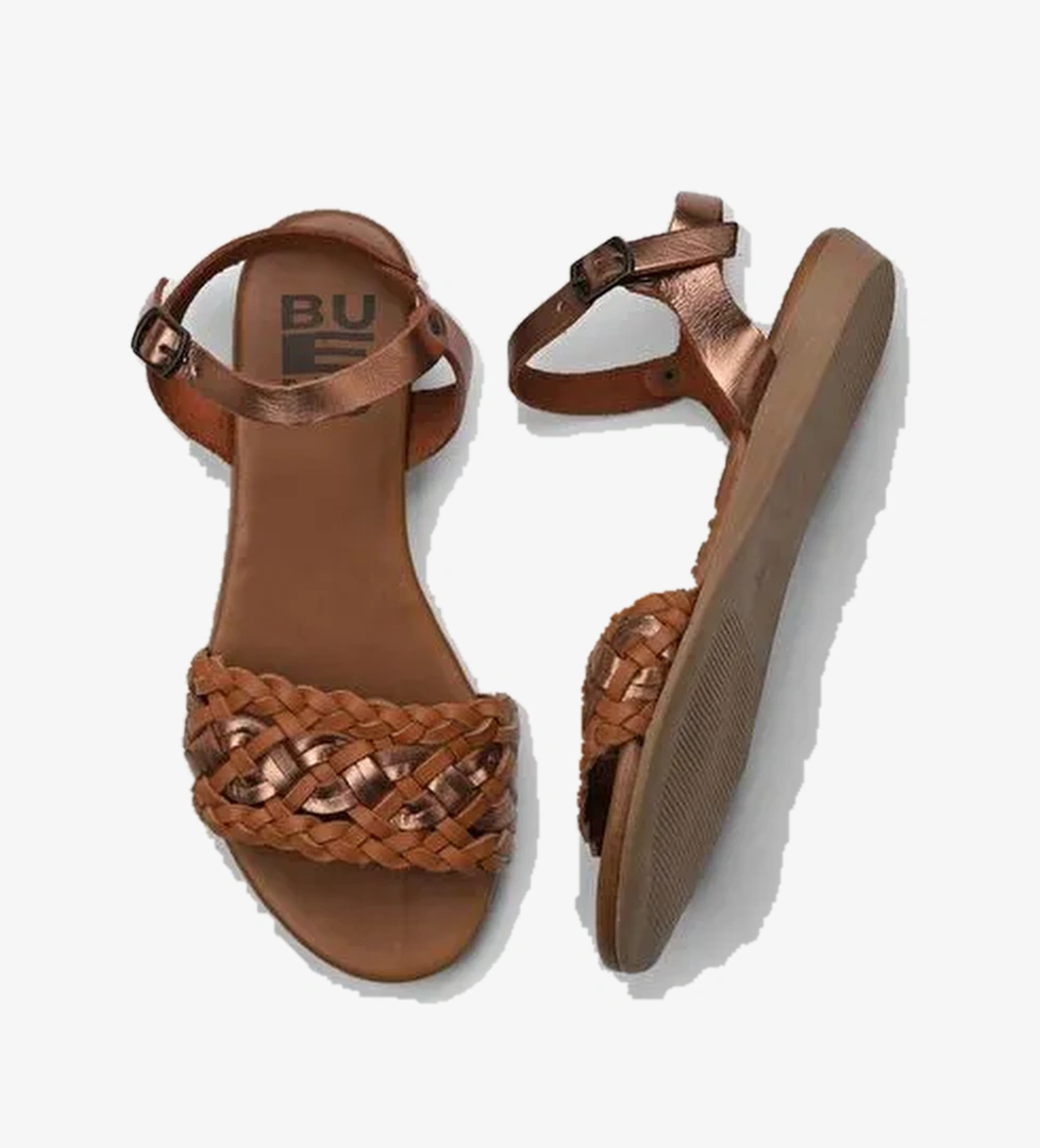 Bueno Shoes Taba Parlak Deri Kadın Sandalet 01wu7449 - Görsel 1