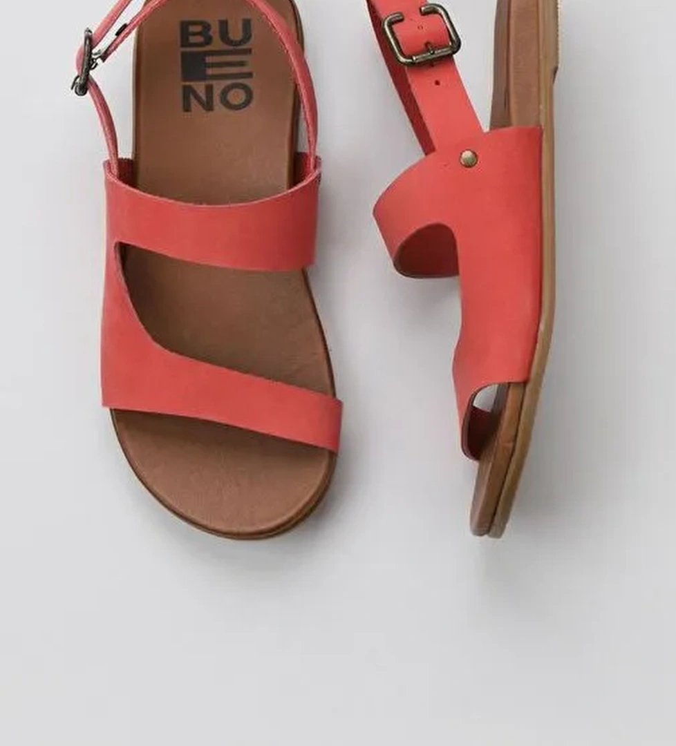 Bueno Shoes Mercan Nubuk Kadın Sandalet 01wu4244 - Görsel 1