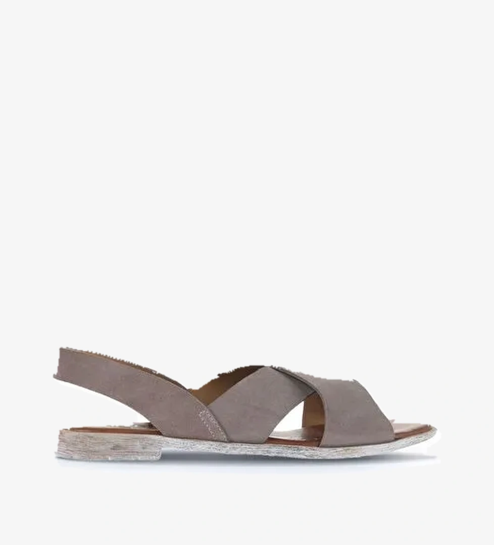 Bueno Shoes Gri Koyu Alf Süet Kadın Düz Sandalet 01wa3015 - Görsel 1