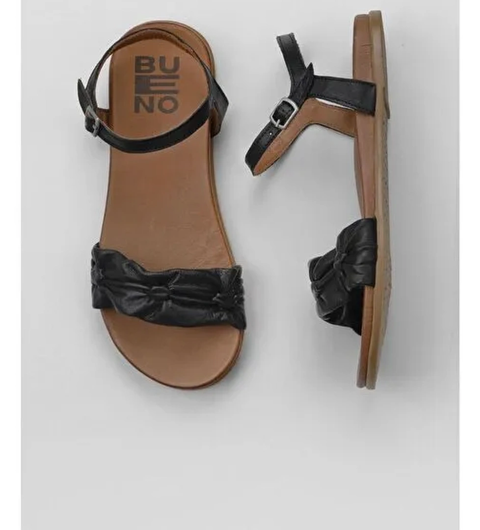 Bueno Shoes Siyah Deri Kadın Sandalet 01wu4230 - Görsel 1