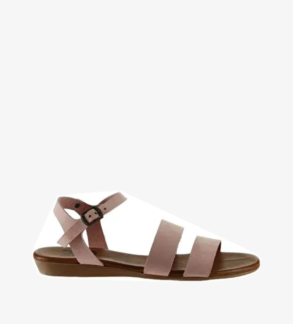 Bueno Shoes Pudra Nubuk Kadın Sandalet 01wu7436 - Görsel 1