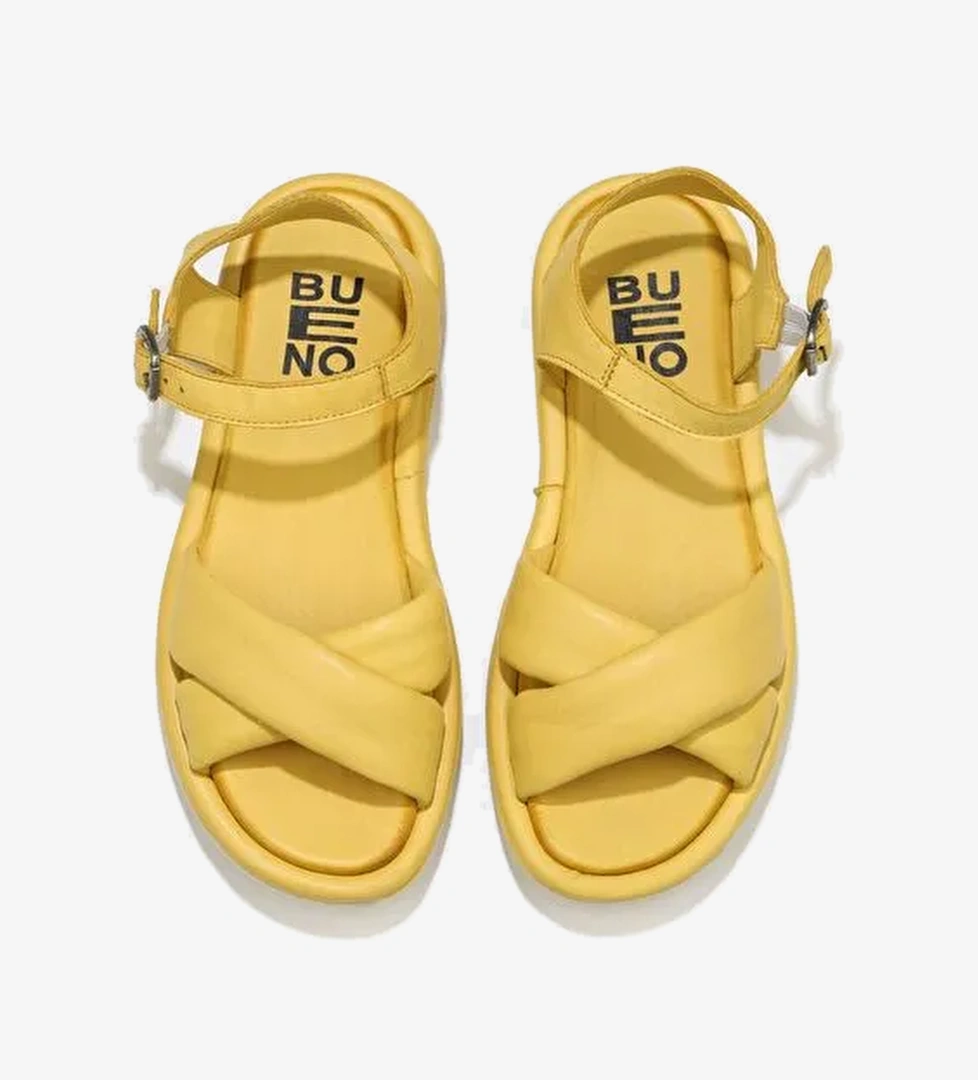 Bueno Shoes Sarı Deri Kadın Sandalet 01wu5901 - Görsel 1