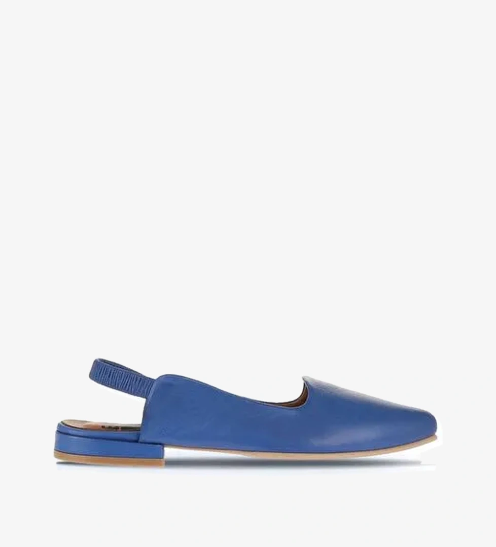 Bueno Shoes Mavi Koyu Deri Kadın Düz Sandalet 01wa0303 - Görsel 1