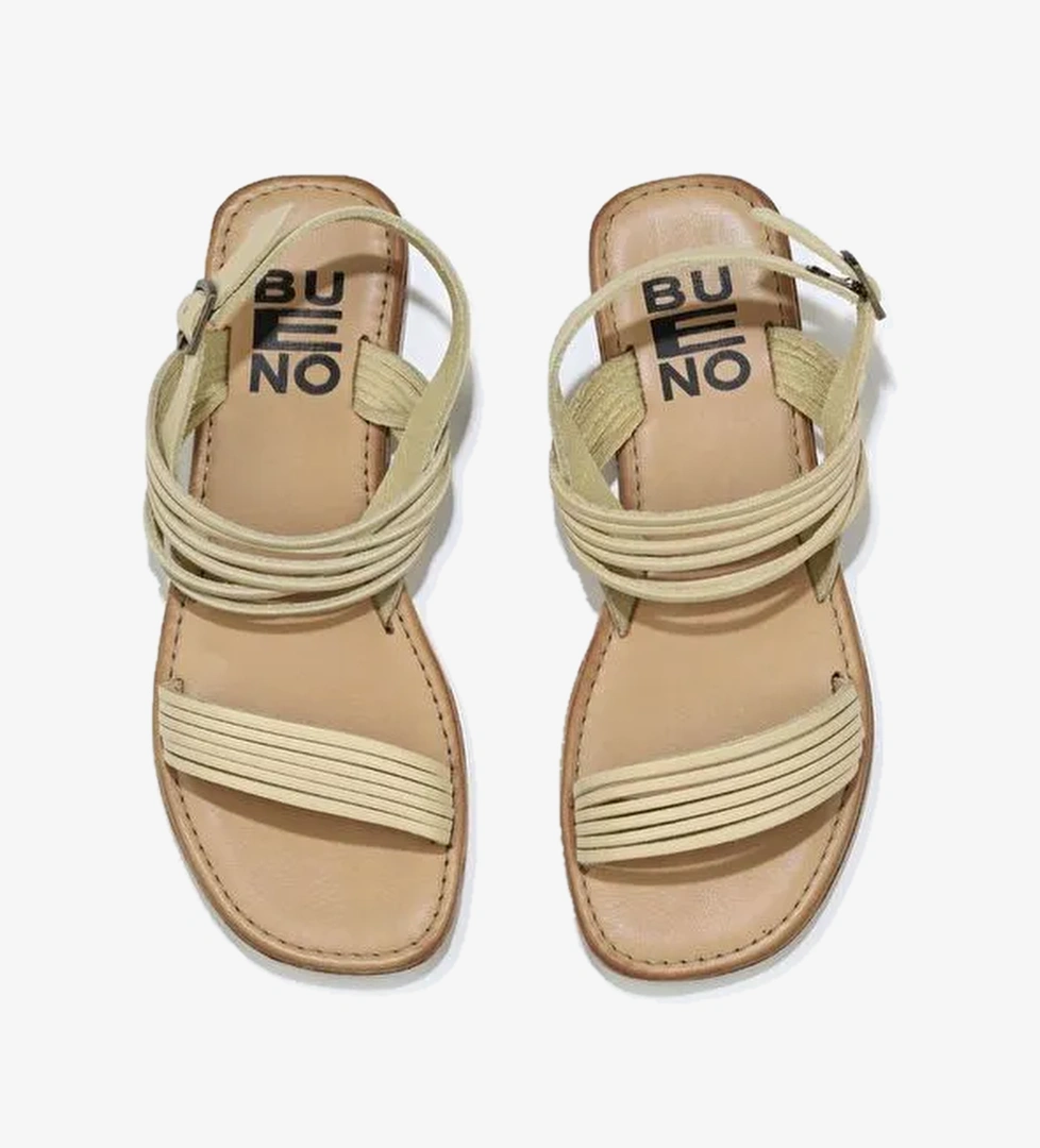 Bueno Shoes Sarı Deri Kadın Sandalet 01wu3421 - Görsel 1